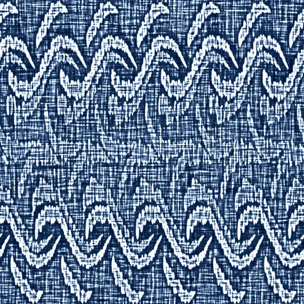 Kyselé prádlo modré džínové efekt textury s dekorativním pruhem linií pozadí. Bezešvé džínové textilní módní látky po celém potisku. — Stock fotografie