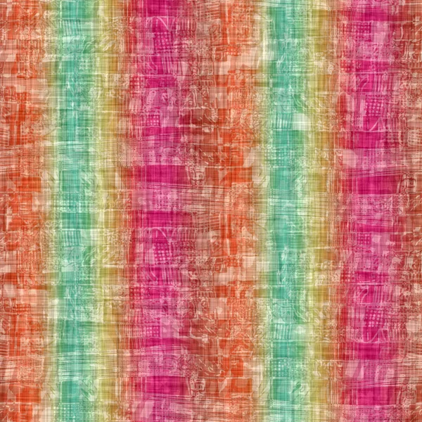 Vertical melange stripe wash out background. Hand painted farmhouse cottage linen seamless pattern. Modern shabby chic textile for spring summer home decor. Decorative pastel scandi all over print. — Stock Photo, Image