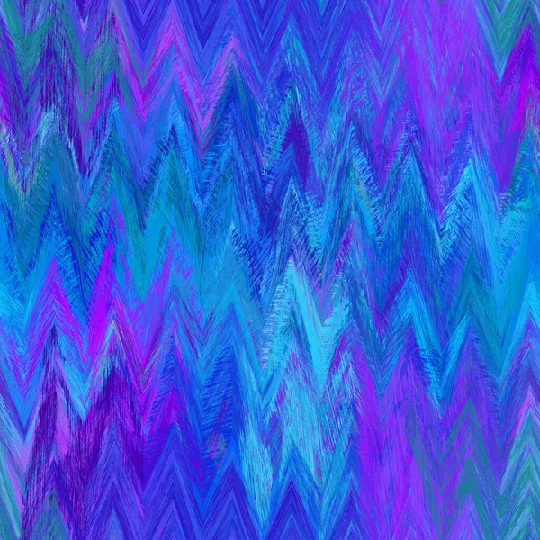 Struttura in chevron spazzolato astratto senza cuciture. Arcobaleno luminoso sfondo modello materiale. Boho estate vivace effetto ikat dipinto stampa tessile. — Foto Stock