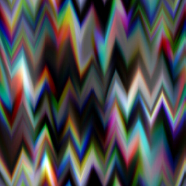 Размытая соляризованная безморская текстура шеврона. Традиционные мягкие разноцветные цифровые линзы вспыхивают в стиле загс. Современный модный фильм ikat fashion print.