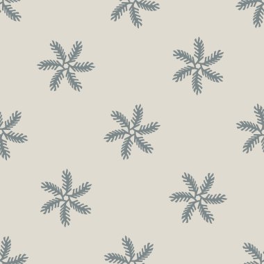 Tatil geçmişinde kusursuz, minimum kış dalı. Stilize ladin dalı duoton deseni. Scandi şenlik noel motifi geçmişi. Basit modern Noel yaprakları dijital hediye paketi kağıdı..