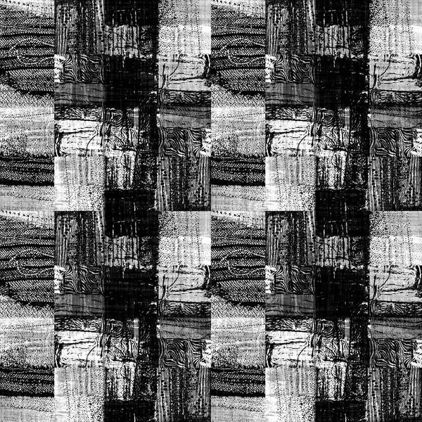 Naadloze zwart wit geweven doek geometrische linnen textuur. Tweekleurige monochrome patroon achtergrond. Modern textiel weven effect. Mannelijke vorm motief herhalen jpg print. — Stockfoto