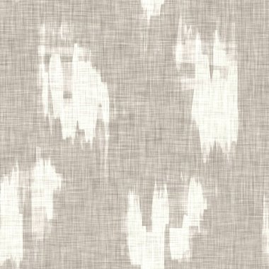 Benekli lekeli keten dokusu. Organik düzensiz çizgili, pürüzsüz desen. Ev dekorasyonu için modern sade doğa tekstili. Çiftlik evi tarama stili kırsal gri her yerde..