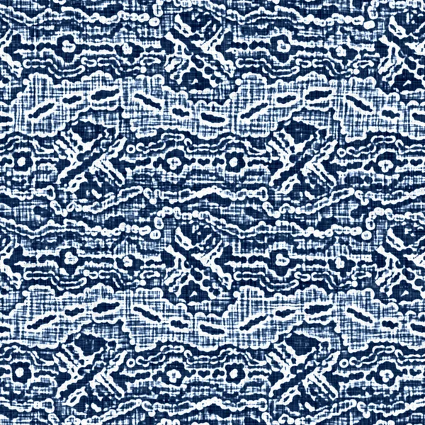 Laver à l'acide texture effet jean bleu avec fond marbré lin décoratif. tissu de tissu de mode textile denim sans couture partout imprimer. — Photo