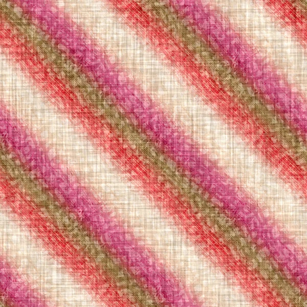 Diagonal melange stripe wash out background. Hand painted farmhouse cottage linen seamless pattern. Modern shabby chic textile for spring summer home decor. Decorative pastel scandi all over print. — Stock Photo, Image