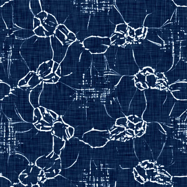Textura de efecto jean azul lavado ácido con fondo moteado de lino decorativo. Tela de tela de moda textil denim sin costuras por toda la impresión. —  Fotos de Stock