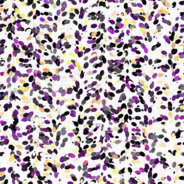 Suluboya düzensiz konfeti lekeli arka plan. Elle boyanmış tuhaf parti karnavalı kusursuz desen. Hoş desenli pamuk parçacıkları..