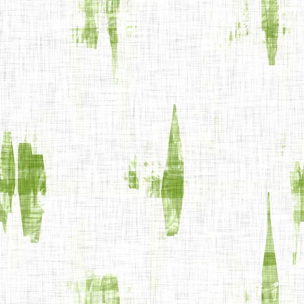 Фон льняной текстуры с пятнистым эффектом пятна. Органическая неправильная бесшовная схема. Современный двухцветный весенний текстиль для домашнего декора. Фермерский скандал в стиле ржаво-зеленого по всему миру. — стоковое фото