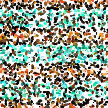 Suluboya düzensiz konfeti lekeli arka plan. Elle boyanmış tuhaf parti karnavalı kusursuz desen. Hoş desenli pamuk parçacıkları..