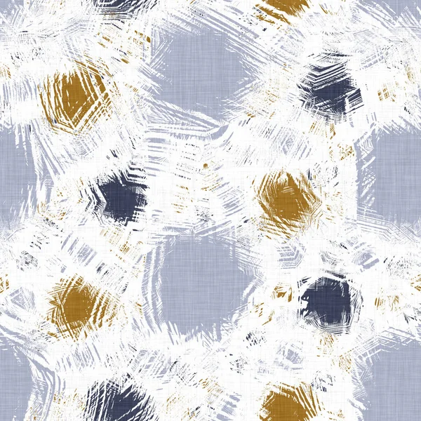 Masculin motif géométrique glitch sans couture. Déformé bleu marine bleu rétro forme géo blanc pour les hommes de la mode. Style moderne rétro lumière design swatch. Tuile reproductible haute résolution. — Photo