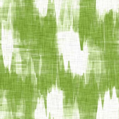 Leke efektli keten dokusu. Organik düzensiz, pürüzsüz desen. Ev dekorasyonu için modern düz 2 tonlu bahar tekstili. Çiftlik evi tarama stili kırsal yeşil her yerde..