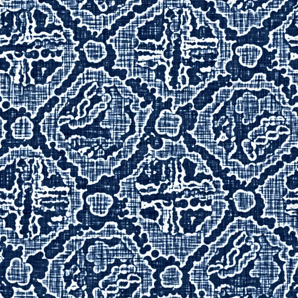 Fondo de geo motivo jean azul lavado ácido. Tela de tela de moda textil denim sin costuras por toda la impresión. —  Fotos de Stock