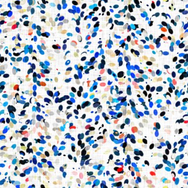 Suluboya düzensiz konfeti lekeli arka plan. Elle boyanmış tuhaf parti karnavalı kusursuz desen. Hoş desenli pamuk parçacıkları..