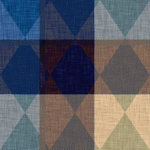 Tejido argyle tela a cuadros patrón de tejido de fondo. Tradicional diamante comprobado efecto de textura de lino decoración. Tejido de tela de decoración suave sin costuras. Melange tartán escocés de invierno por todas partes print —  Fotos de Stock