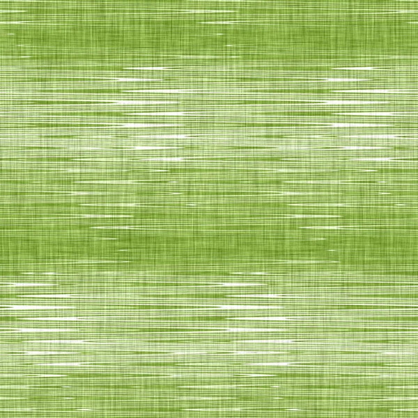 Linne konsistens bakgrund med bruten rand. Organiska oregelbundna randiga sömlösa mönster. Modern vanlig 2-tonad fjädertextil för heminredning. Jordbruksskandal stil rustik grön över hela tryck. — Stockfoto