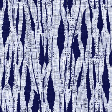 Denim çivit mavisi dokuması. Klasik doğal boya baskılı pamuk tekstil etkisi. Silinmiş ev dekoru arka planı. Japon boro tarzı kumaş baskı malzemesi.