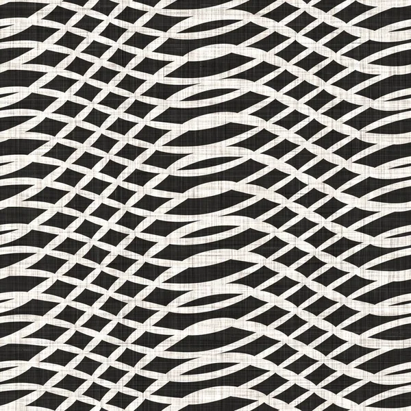 Problemfri sort hvid vævet klud geometrisk linned tekstur. To tone monokrom mønster baggrund. Moderne tekstil vævning effekt. Maskuline form motiv gentage jpg print - Stock-foto