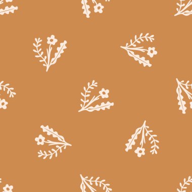 Kusursuz arka plan çiçeği cinsiyet ayrımı yok. Tuhaf asgari 2 tonluk toprak rengi. Çocuk odası duvar kâğıdı ya da boho çizgi film modası her yerde..