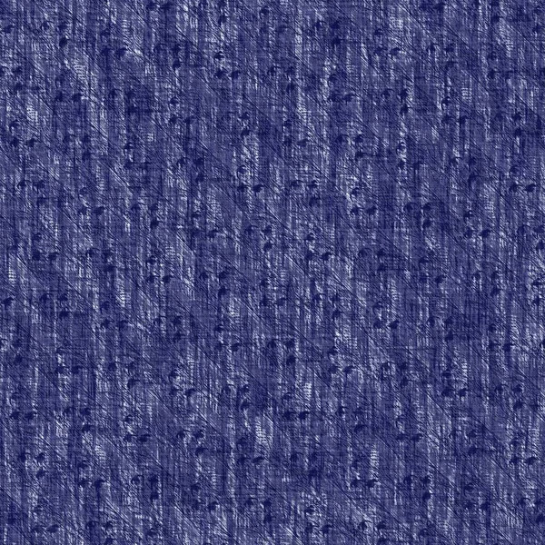 Denim indigoblau gewebte Textur. Vintage natürlichen Farbstoff bedruckte Baumwolle Textileffekt. Ausgewaschener verblasster Wohndekor-Hintergrund. Japanischer Boro-Stil mit Leinendruck. — Stockfoto