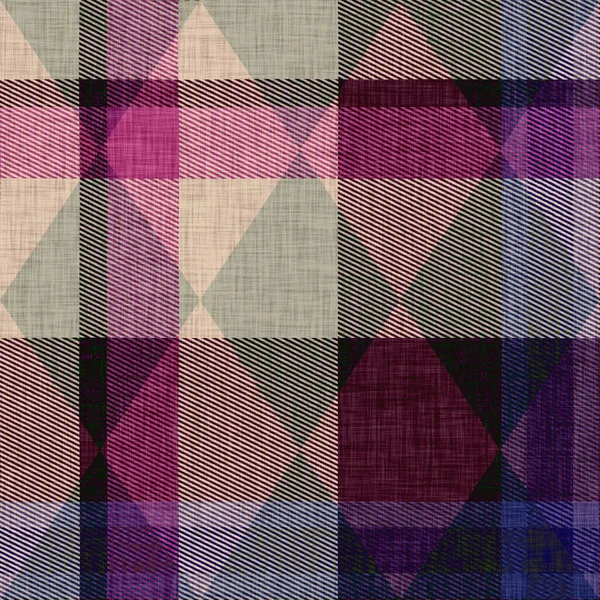 Pola tenun berlapis argyle. Efek tekstur linen dekorasi berlian tradisional. Seamless lembut perabotan kain kain. Melange Scottish winter tartan seluruh cetakan — Stok Foto