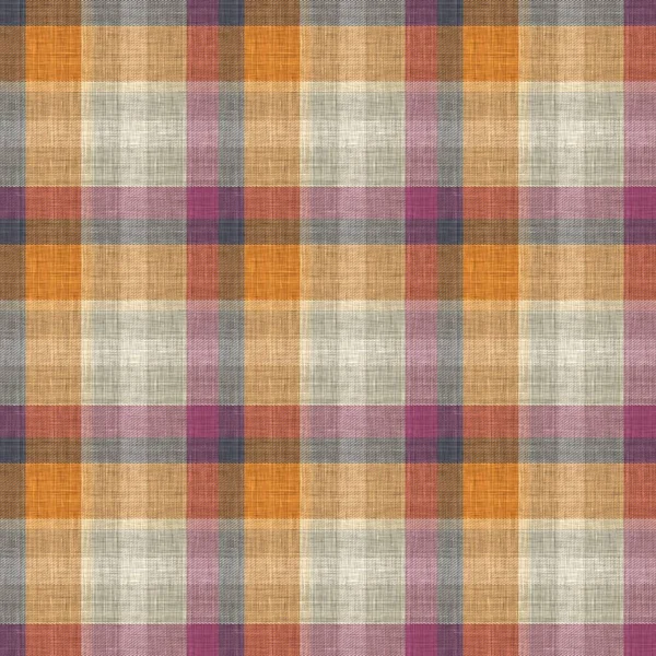 Sticka ull rutigt bakgrundsmönster. Traditionell varm rutig handsydd stygnstruktur effekt. Sömlös maskulin tweed effekt tyg. Melange vinter tartan över hela tryck. — Stockfoto