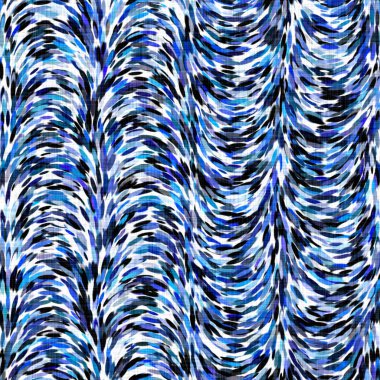 Suluboya fırçalanmış noktalı arkaplan. Elle boyanmış tuhaf empresyonist karnaval kusursuz desen. Dekoratif dalgalı yıkama boyası her yerde..