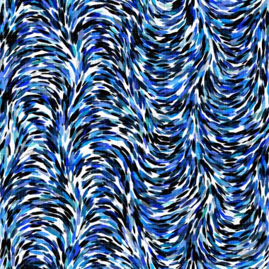 Suluboya fırçalanmış noktalı arkaplan. Elle boyanmış tuhaf empresyonist karnaval kusursuz desen. Dekoratif dalgalı yıkama boyası her yerde..