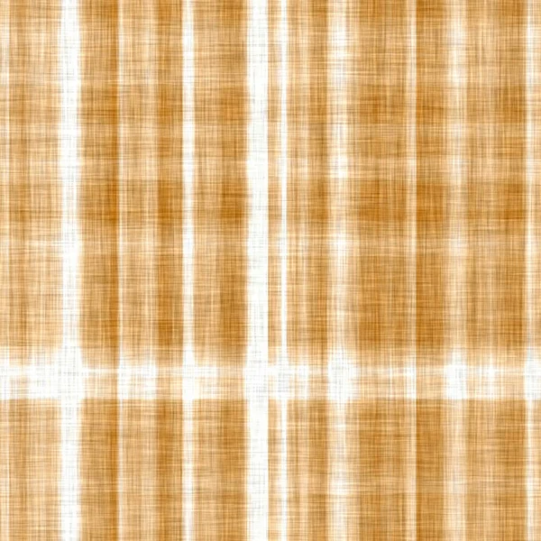 Linen texture background with broken stripe. Organic irregular striped seamless pattern. Modern plain 2 tone spring textile for home decor. Farmhouse scandi style rustic orange all over print. — Stock Photo, Image