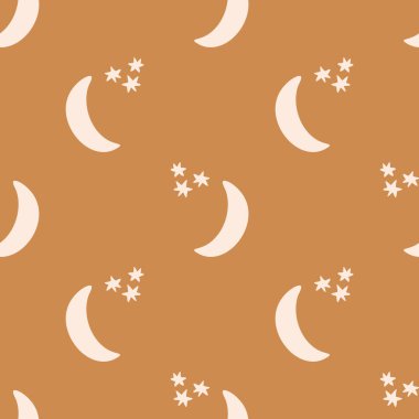 Kusursuz bir arka plan gecesi. Ayın cinsiyet ayrımı yok. Tuhaf asgari 2 tonluk toprak rengi. Çocuk odası duvar kâğıdı ya da boho çizgi film modası her yerde..