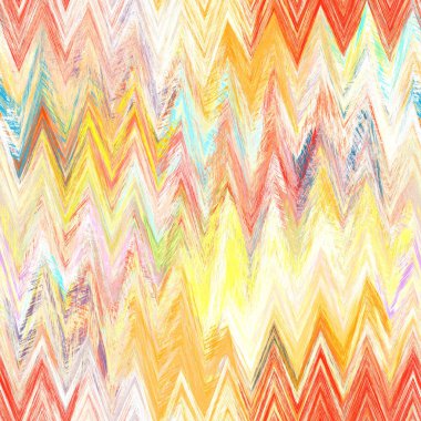 Kusursuz, soyut, fırçalanmış sembol dokusu. Gökkuşağı parlak malzeme desenli arka plan. Boho yaz enerjisi boyanmış örgü etkisi tekstil baskısı. 