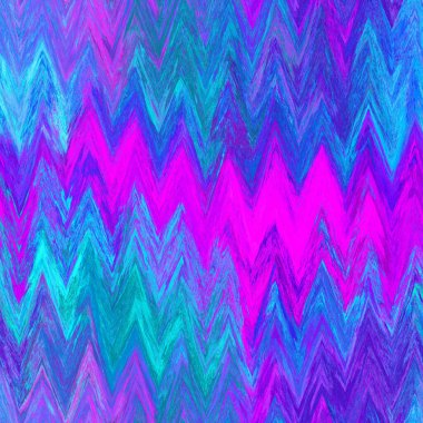 Kusursuz, soyut, fırçalanmış sembol dokusu. Gökkuşağı parlak malzeme desenli arka plan. Boho yaz enerjisi boyanmış örgü etkisi tekstil baskısı. 