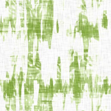 Leke efektli keten dokusu. Organik düzensiz, pürüzsüz desen. Ev dekorasyonu için modern düz 2 tonlu bahar tekstili. Çiftlik evi tarama stili kırsal yeşil her yerde..