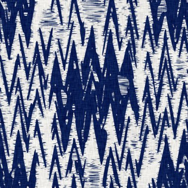 İndigo boyalı kumaş jeo şekil dokusu. Kusursuz tekstil kumaş boyası baskıya dayanıklıdır. Japon kimono bloğu baskısı. Yüksek çözünürlüklü batik etkisi 
