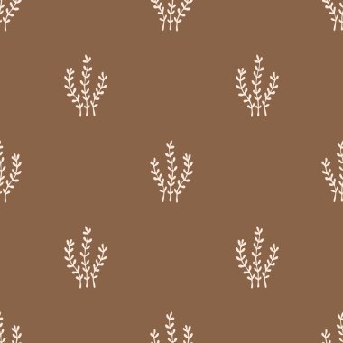 Kusursuz arka plan bitki örtüsü cinsiyet ayrımı yok. Tuhaf asgari 2 tonluk toprak rengi. Çocuk odası duvar kâğıdı ya da boho çizgi film modası her yerde..