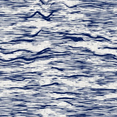 İndigo boyalı kumaş rastgele benekler desen dokusu. Kusursuz tekstil kumaş boyası baskıya dayanıklıdır. Japon kimono bloğu baskısı. Yüksek çözünürlüklü batik etkisi benekli kumaş parçası. 