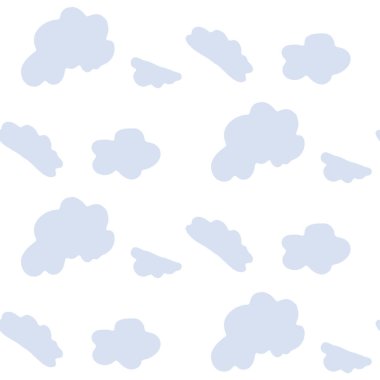 Kusursuz karikatür gökyüzü karalama deseni. Tuhaf, asgari cinsiyet ayrımı olmayan bir renk. Her yerde çocuk yuvası ya da hava durumu var.. 