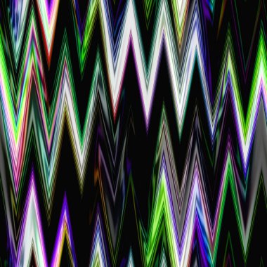 Bulanık solmuş ombre sembolü dikişsiz doku. Moda, yumuşak, çok renkli dijital lens, zig zag tarzında parlıyor. Modern modayı takip eden moda baskısı.