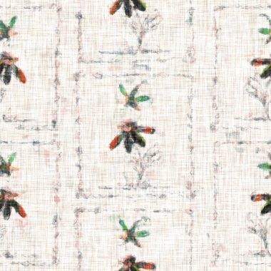 El yapımı gri çiçek motifli keten kumaş. Kaprisli bahçe pürüzsüz desen. Ev dekorasyonu için modern bahar karalama ürünleri. Her yerde botanik scandi tarzı rustik ekolojik eko-ekru var.