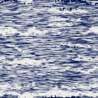 İndigo boyalı kumaş şerit desen dokusu. Kusursuz tekstil kumaş boyası baskıya dayanıklıdır. Japon kimono bloğu baskısı. Yüksek çözünürlüklü batik etkisi çizgili kumaş parçası. 
