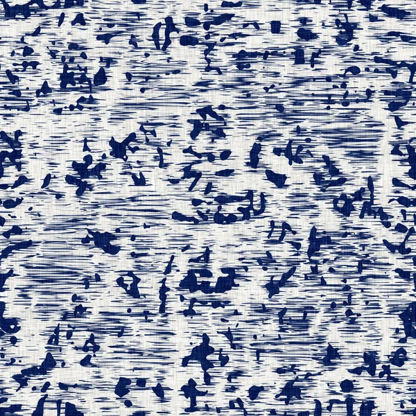 Tissu teint indigo motifs mouchetures aléatoires texture. Teinture de tissu de mode textile sans couture résister partout imprimer. Impression bloc kimono japonais. Haute résolution effet batik marbré swatch. — Photo