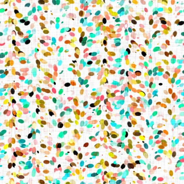 Watercolor irregular confetti dotted background. Hand painted whimsical party carnival seamless pattern. Pretty patterned cotton sprinkles allover print. — Stock Photo, Image