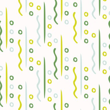 Yaz tropikal geometrik kusursuz desen. Dijital albüm kağıdı için parlak geçmişe dönük coğrafi şekil ve çocuk tasarımını tekrarla. Vektörde eğlenceli erkeksi gömlek tekstil örneği.