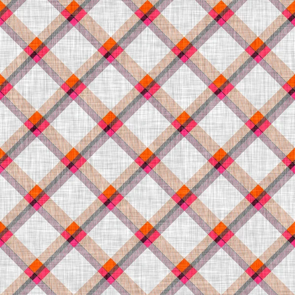 Tejido argyle tela a cuadros patrón de tejido de fondo. Tradicional diamante comprobado efecto de textura de lino decoración. Tejido de tela de decoración suave sin costuras. Melange tartán escocés de invierno por todas partes print —  Fotos de Stock