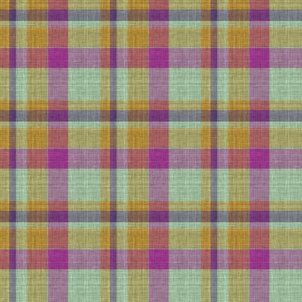 Knit wool plaid background pattern. Traditional warm checkered handmade stitch texture effect. Seamless masculine tweed effect fabric. Melange winter tartan all over print.