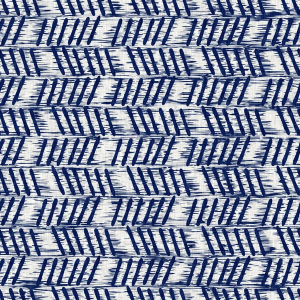 Indigo tingido tecido listra linha padrão textura. Tinta de pano de moda têxtil sem costura resistir a toda a impressão. Japonês quimono bloco impressão. Amostra listrada efeito batik de alta resolução. — Fotografia de Stock