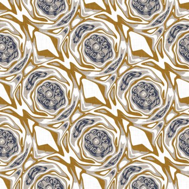 Erkeksi geometrik arıza kusursuz desen. Erkek modası için bozulmuş lacivert beyaz retro-jeo biçimi. Modern eskimiş karamsar tasarım örneği. Yüksek çözünürlüklü tekrarlanabilir kiremit.