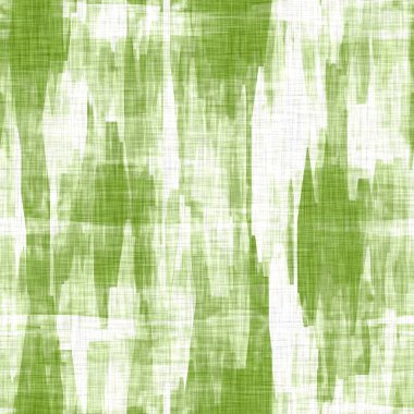 Leke efektli keten dokusu. Organik düzensiz, pürüzsüz desen. Ev dekorasyonu için modern düz 2 tonlu bahar tekstili. Çiftlik evi tarama stili kırsal yeşil her yerde..