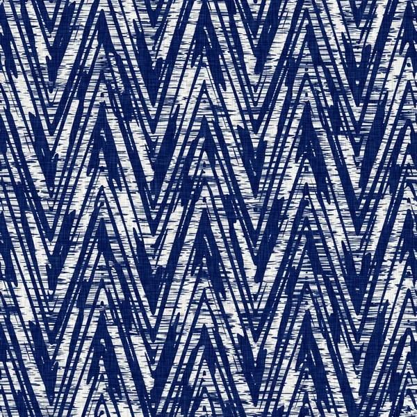 Indigo dyed fabric stripe line pattern texture. Seamless textile fashion cloth dye resist all over print. Japanese kimono block print. High resolution batik effect striped swatch. — Stock Photo, Image