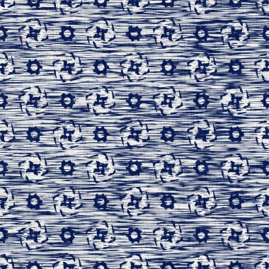 İndigo boyalı kumaş jeo şekil dokusu. Kusursuz tekstil kumaş boyası baskıya dayanıklıdır. Japon kimono bloğu baskısı. Yüksek çözünürlüklü batik etkisi 