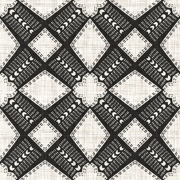 Kusursuz siyah örülmüş kumaş geometrik keten dokusu. İki ton monokrom desenli arka plan. Modern dokuma efekti. Erkeksi biçim motifi jpg yazısını tekrarla — Stok fotoğraf